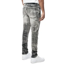 Rip & Repaired Lightning Washed Denim Jeans