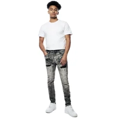Rip & Repaired Lightning Washed Denim Jeans