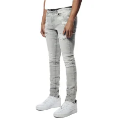 Rip & Repaired Lightning Washed Denim Jeans