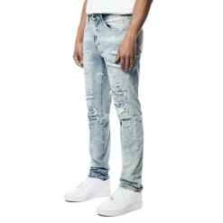 Rip & Repaired Lightning Washed Denim Jeans