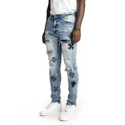 Rip And Repair Fashion Jeans
