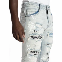 Rip And Repair Fashion Jeans