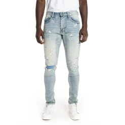 Rip And Repair Semi Basic Jeans