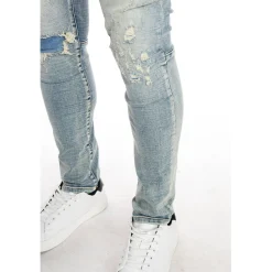 Rip And Repair Semi Basic Jeans