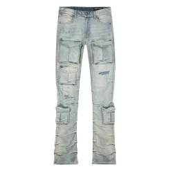 Stacked Utility Denim Jeans