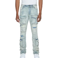 Stacked Utility Denim Jeans