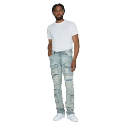 Stacked Utility Denim Jeans
