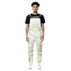 Tonal Color Block Windbreaker Utility Overalls