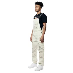 Tonal Color Block Windbreaker Utility Overalls