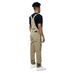 Tonal Color Block Windbreaker Utility Overalls