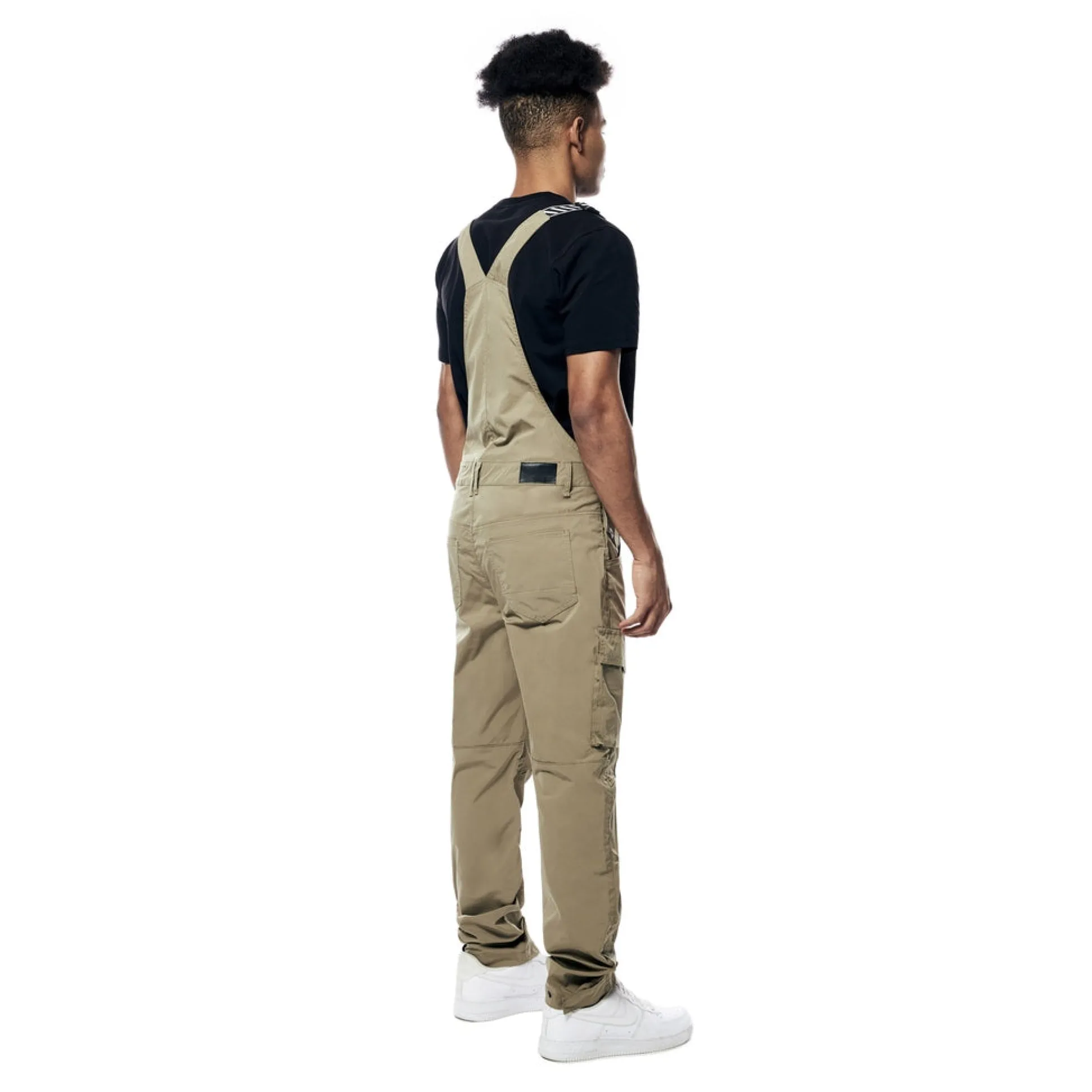 Tonal Color Block Windbreaker Utility Overalls