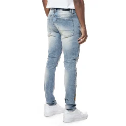 Varsity Slim Tapered Denim Jeans